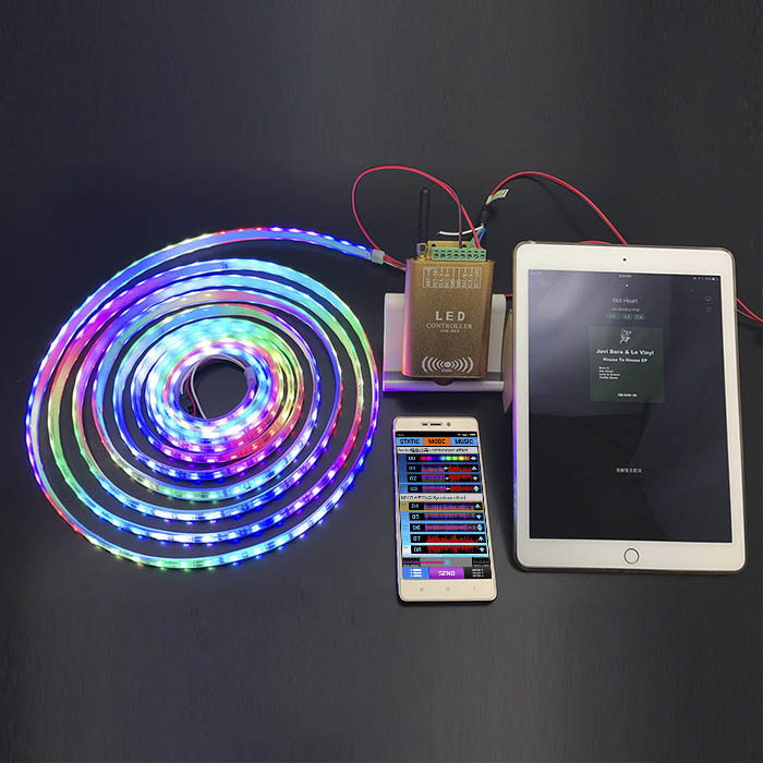 DC7-24V, Newest LED WIFI Dream Color Music Spectrum DMX Cascaded Controller Control by Android Device, For LPD6803,WS2811,WS2812B, WS2801 Addressable LED Lights DC7-24V, Newest LED WIFI Dream Color Music Spectrum DMX Cascaded Controller Control by Android Device, For LPD6803,WS2811,WS2812B, WS2801 Addressable LED Lights